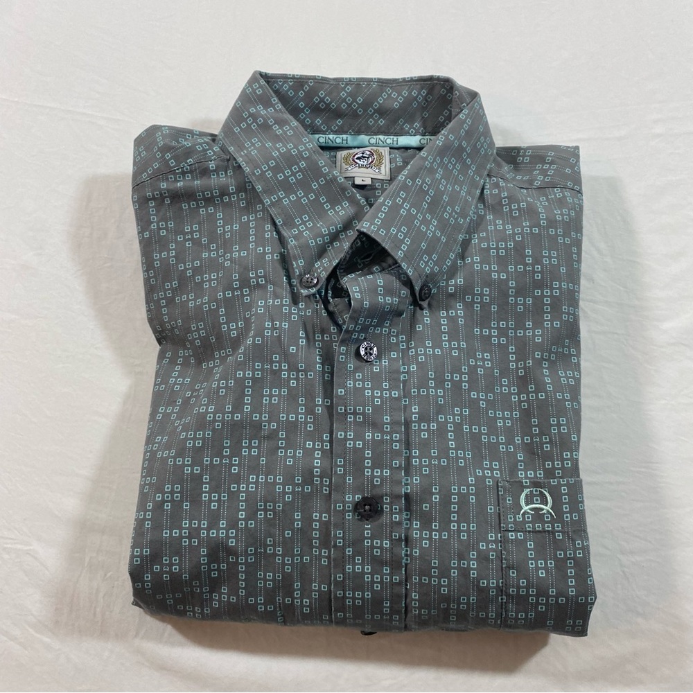 Cinch shirt Men’s Large Graphic Long Sleeve Button down shirt western cowboy - Picture 5 of 10
